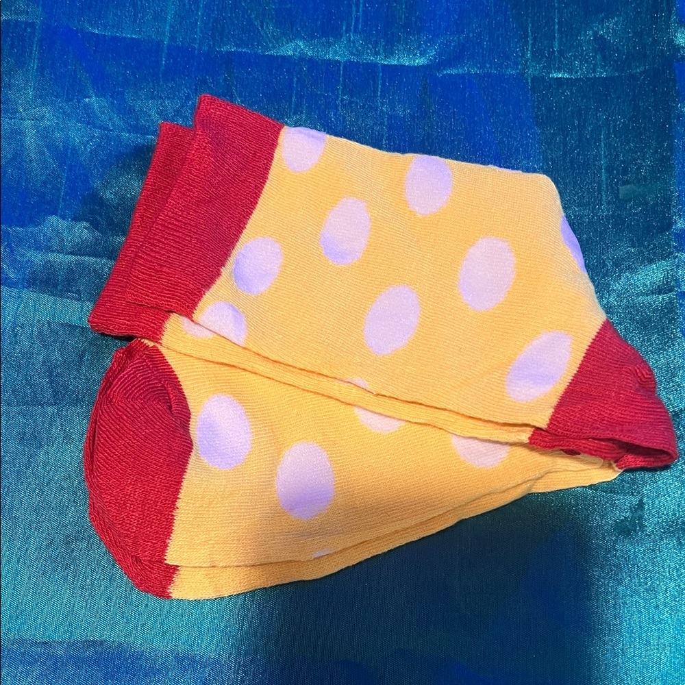 Red and Yellow Polka Dot Socks